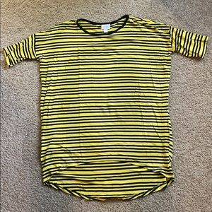 Stretchy! LulaRoe Tunic Black Yellow XXS